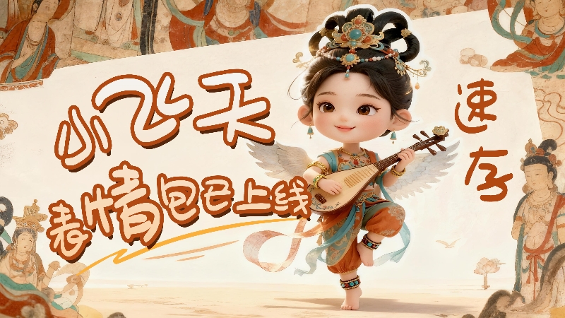【何以中國·壁畫里的中國】小飛天表情包已上線，速存！