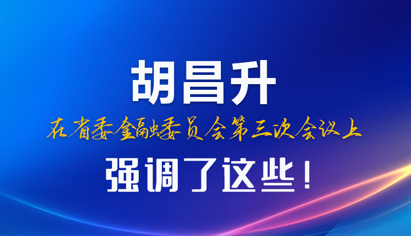 圖解|胡昌升在省委金融委員會(huì)第三次會(huì)議上強(qiáng)調(diào)了這些！